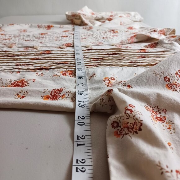 Roxy Floral Bell Sleeve Button-down Blouse - Picture 10 of 16